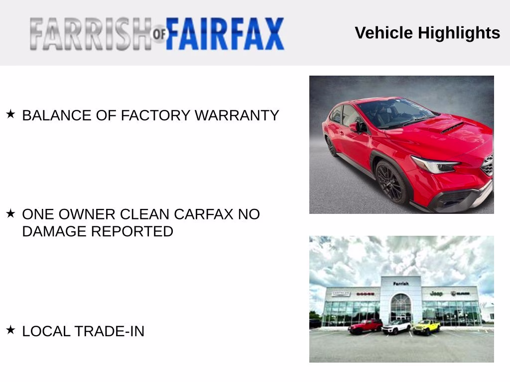 2024 Ignition Red Subaru WRX Limited AWD Sedan