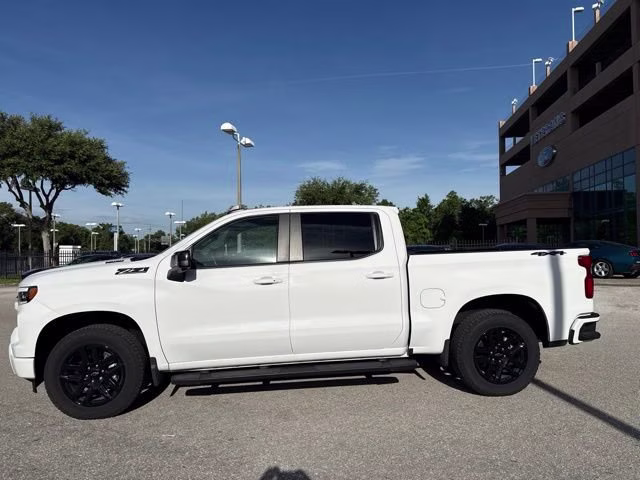 2025 Summit White Chevrolet Silverado 1500 RST Crew Cab Pickup 4X4 Truck