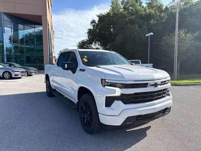 2025 Summit White Chevrolet Silverado 1500 RST Crew Cab Pickup 4X4 Truck