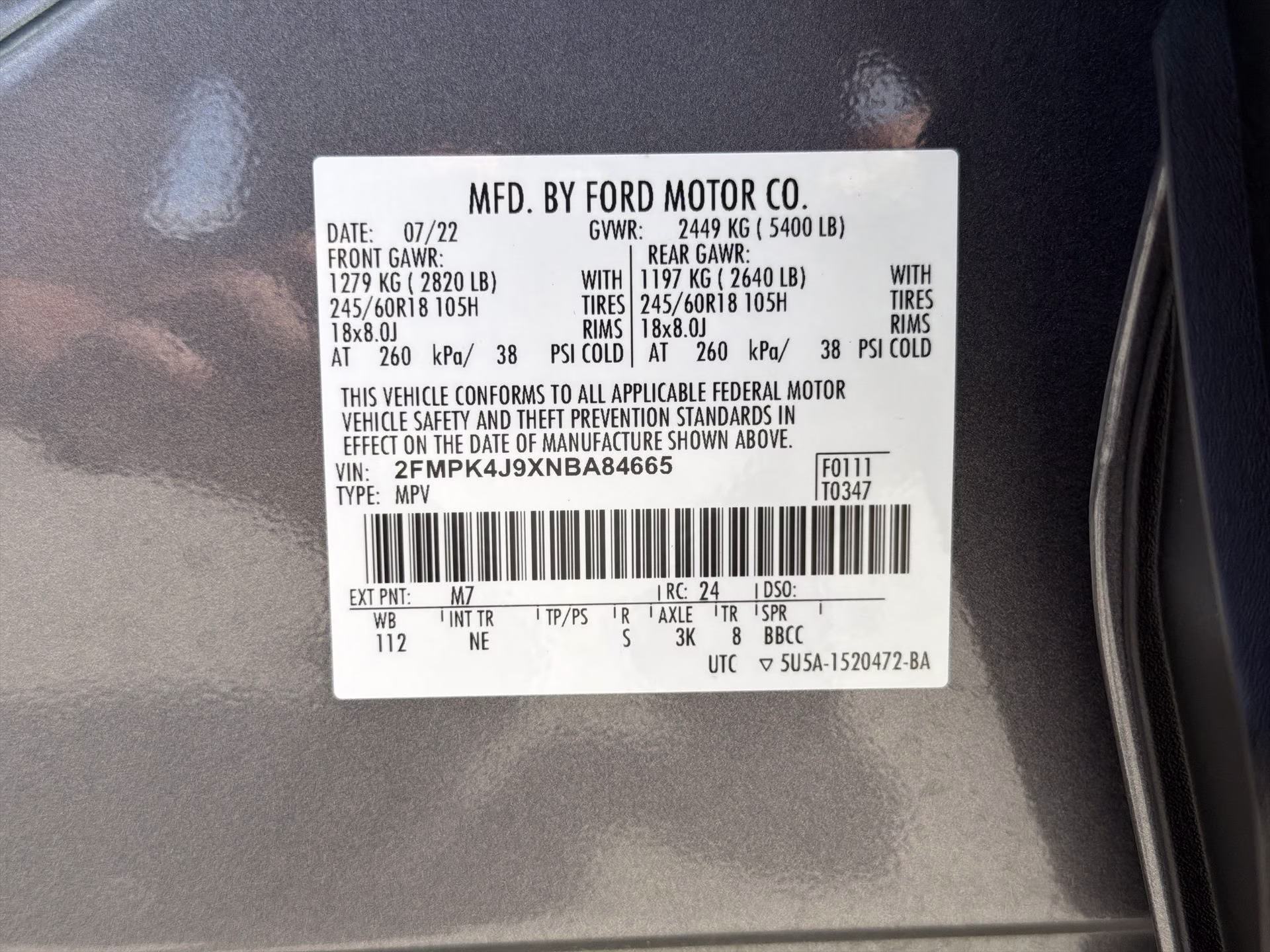 2022 Carbonized Gray Metallic Ford Edge SEL AWD SUV