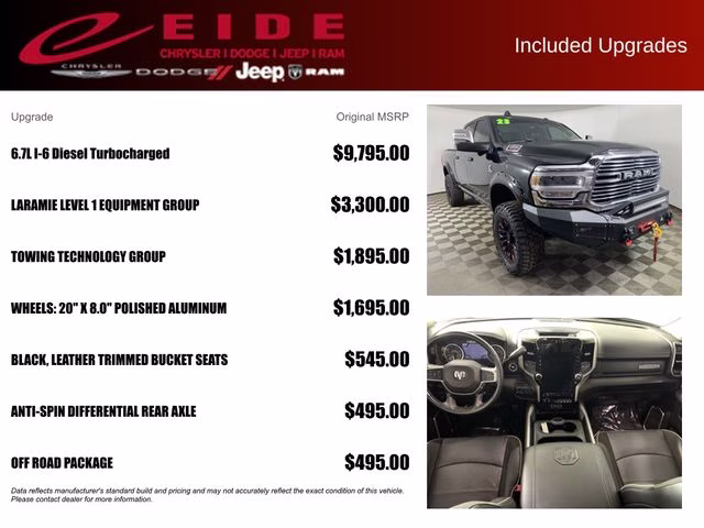 2023 Diamond Black Crystal Pearlcoat Ram 2500 Laramie 4X4 Truck