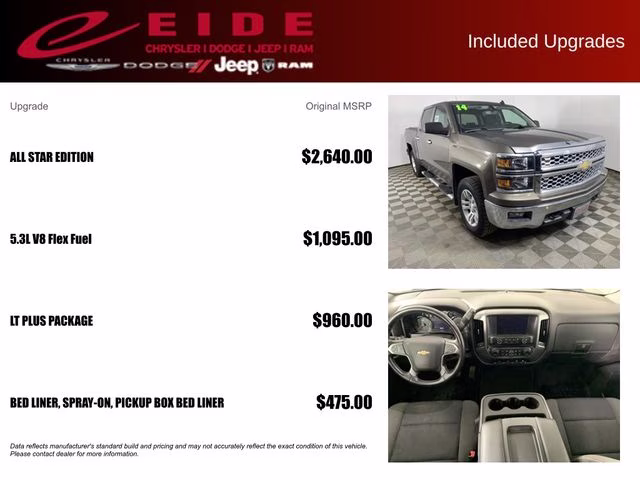 2014 Brownstone Metallic Chevrolet Silverado 1500 LT 4X4 Truck