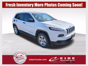 2016 Bright White Clearcoat Jeep Cherokee Sport 4X4 SUV