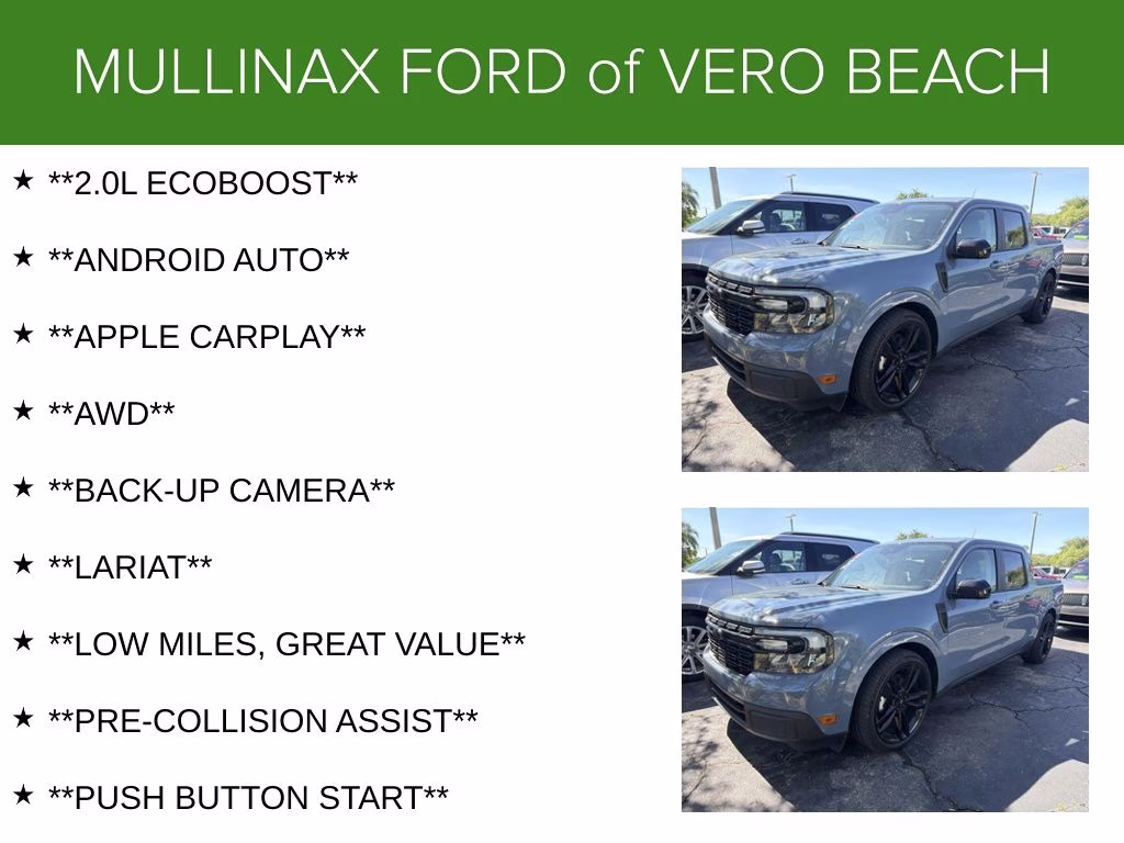 2024 Azure Gray Metallic Ford Maverick Lariat AWD Truck