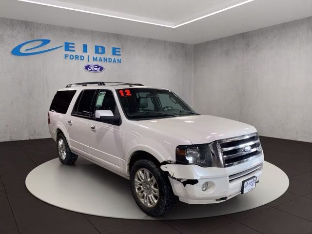 2012 White Platinum Metallic Tri-Coat Ford Expedition EL Limited 4X4 SUV