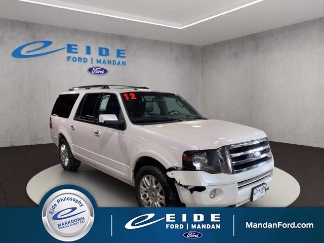 2012 White Platinum Metallic Tri-Coat Ford Expedition EL Limited 4X4 SUV
