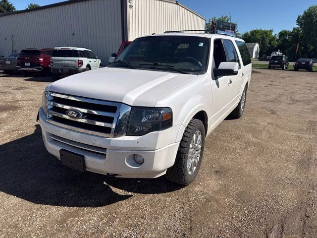 2012 White Platinum Metallic Tri-Coat Ford Expedition EL Limited 4X4 SUV