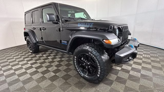 2023 Black Clearcoat Jeep Wrangler Willys 4xe 4X4 SUV