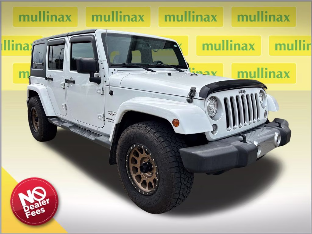 2018 Bright White Clearcoat Jeep Wrangler JK Unlimited Sahara 4X4 SUV