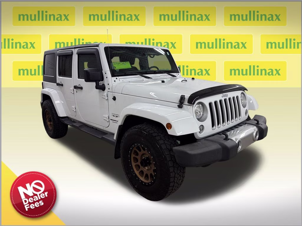 2018 Bright White Clearcoat Jeep Wrangler JK Unlimited Sahara 4X4 SUV