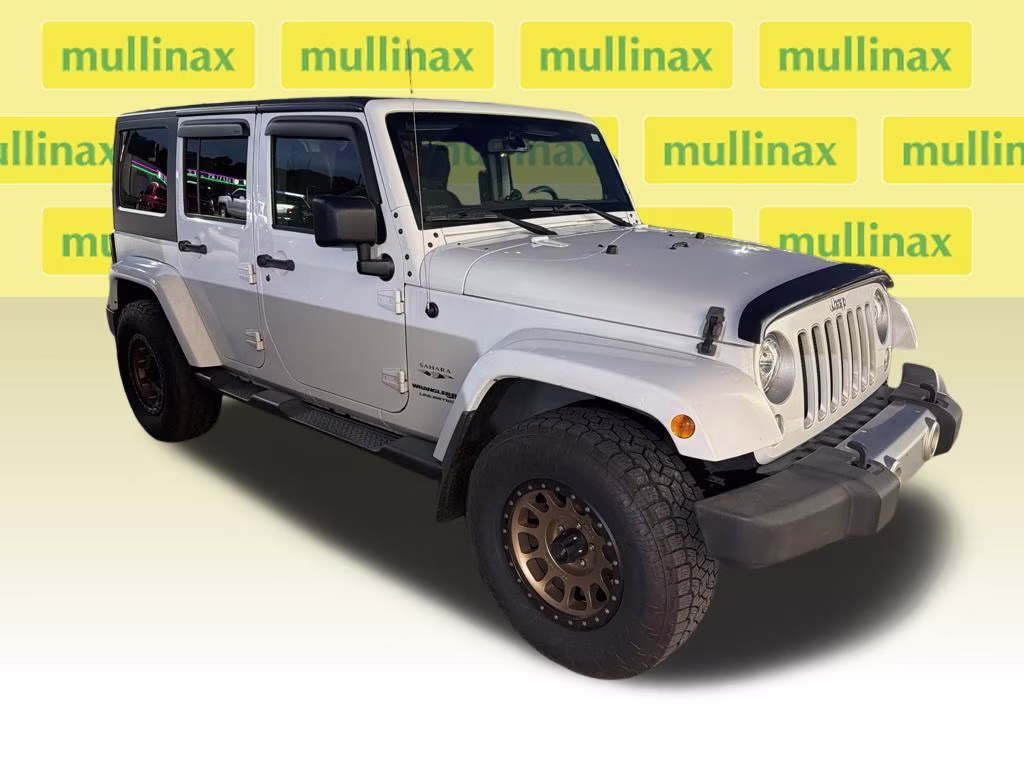 2018 Bright White Clearcoat Jeep Wrangler JK Unlimited Sahara 4X4 SUV
