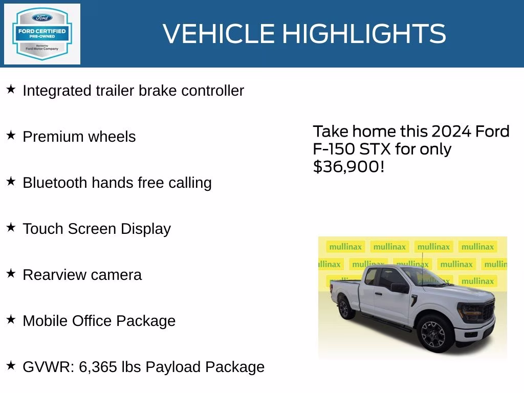2024 Oxford White Ford F-150 STX RWD Truck