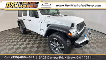 2024 Bright White Clearcoat Jeep Wrangler Sport S 4xe 4X4 SUV