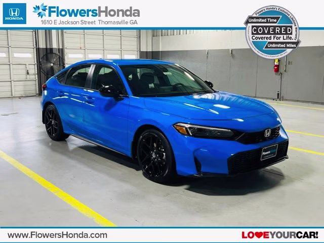 2026 Boost Blue Pearl Honda Civic Sport Hatchback