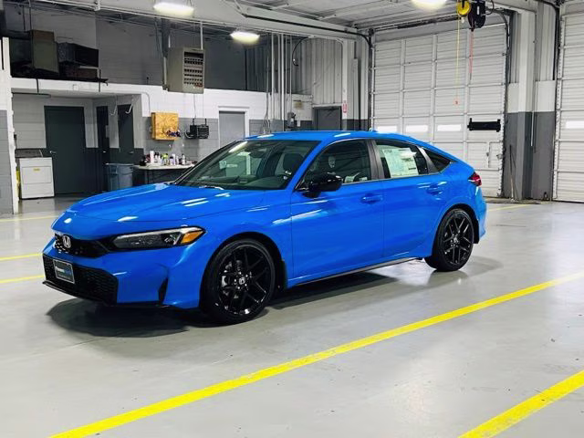 2026 Boost Blue Pearl Honda Civic Sport FWD Hatchback