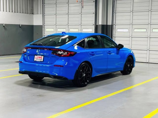 2026 Boost Blue Pearl Honda Civic Sport FWD Hatchback