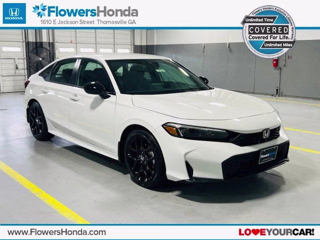 2026 Platinum White Pearl Honda Civic Sport Sedan
