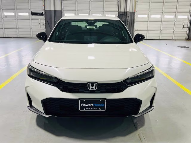 2026 Platinum White Pearl Honda Civic Sport FWD Sedan