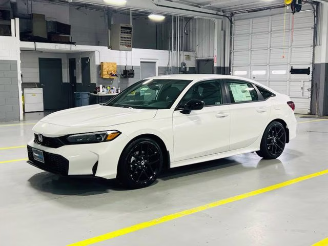 2026 Platinum White Pearl Honda Civic Sport FWD Sedan