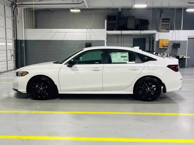 2026 Platinum White Pearl Honda Civic Sport FWD Sedan