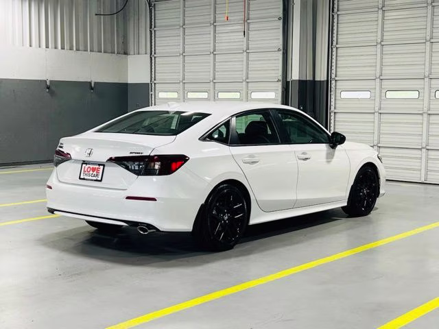 2026 Platinum White Pearl Honda Civic Sport FWD Sedan