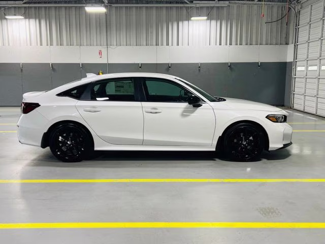 2026 Platinum White Pearl Honda Civic Sport FWD Sedan