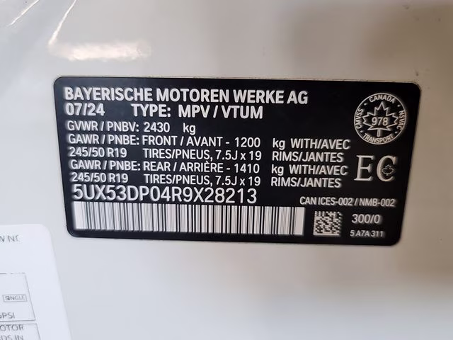 2024 Alpine White BMW X3 xDrive30i AWD SUV