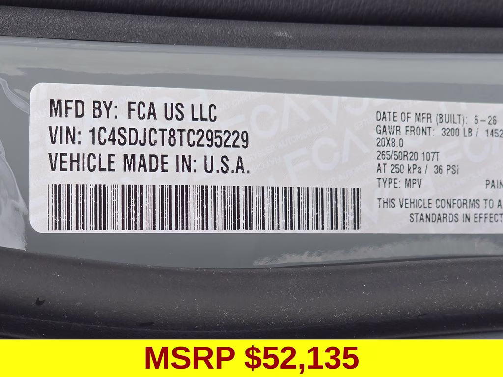 2026 Destroyer Gray Clearcoat Dodge Durango GT Plus HEMI V8 AWD SUV
