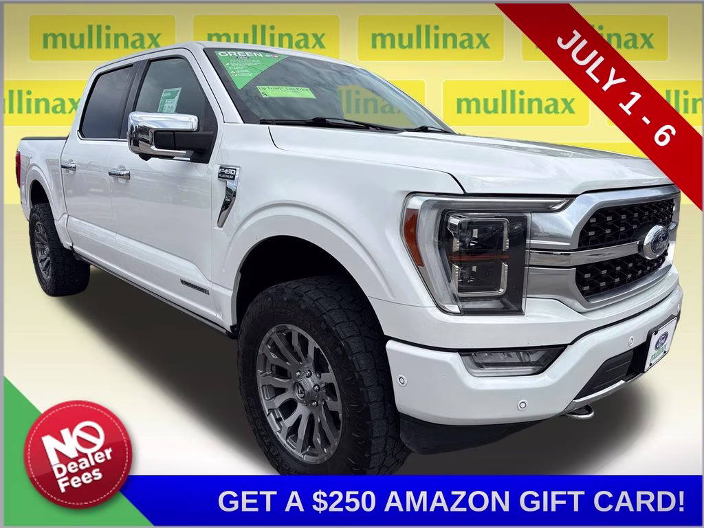 2021 Star White Metallic Tri-Coat Ford F-150 Platinum 4X4 Truck