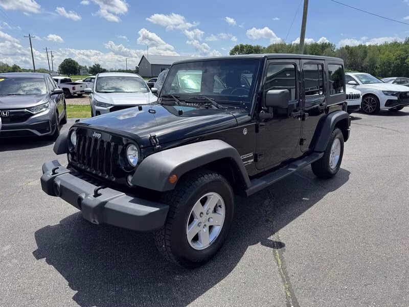 2018 Black Clear Coat Jeep Wrangler JK Unlimited Sport S 4X4 SUV