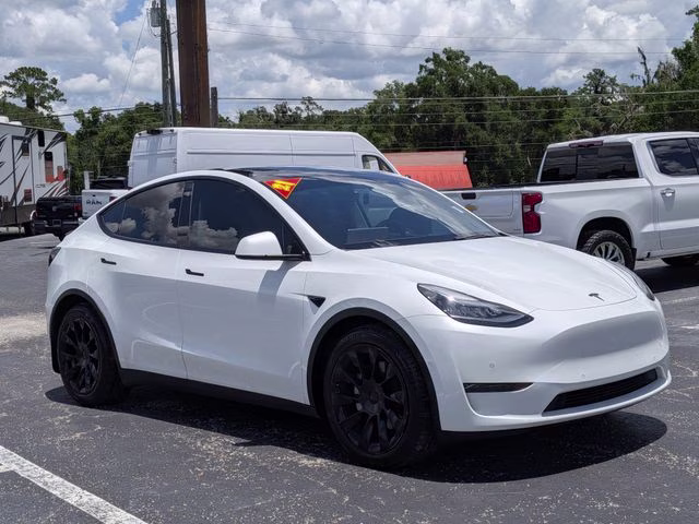 2021 Pearl White Multi-Coat Tesla Model Y Long Range AWD SUV