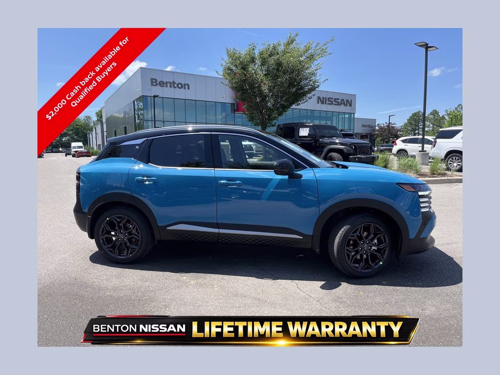 2026 Arctic Ice Blue/Black Nissan Kicks SR AWD SUV
