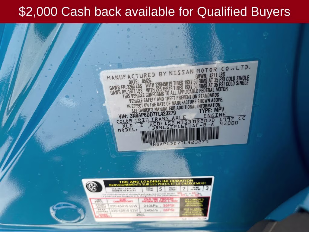 2026 Arctic Ice Blue/Black Nissan Kicks SR AWD SUV