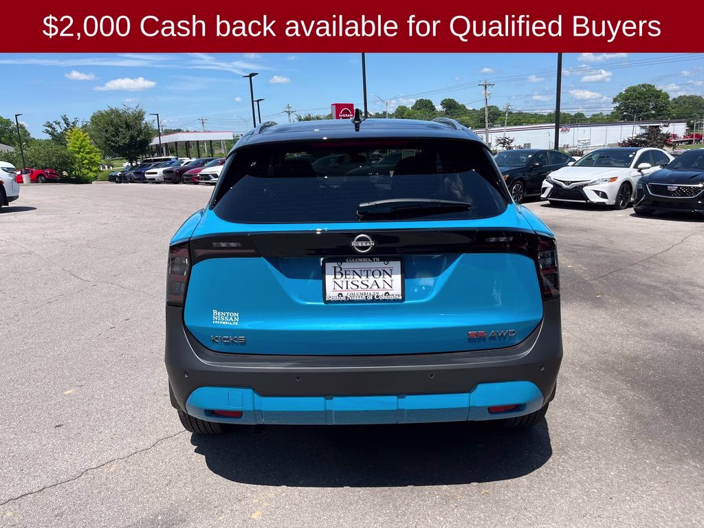 2026 Arctic Ice Blue/Black Nissan Kicks SR AWD SUV