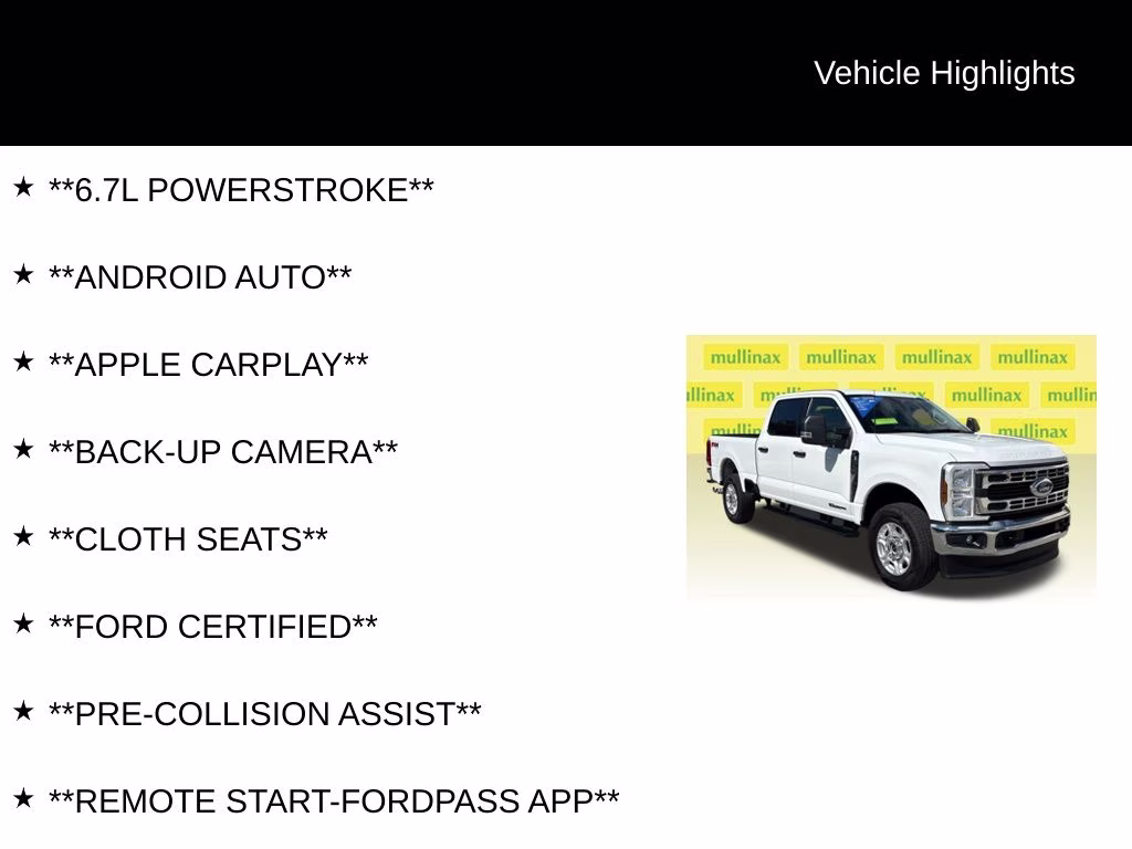 2025 Oxford White Ford Super Duty F-250 SRW XLT 4X4 Truck