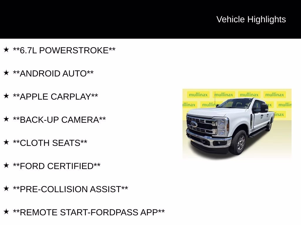 2025 Oxford White Ford Super Duty F-250 SRW XLT 4X4 Truck