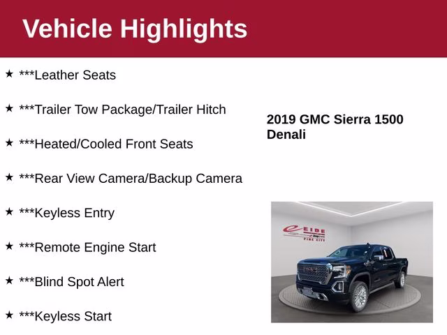 2019 Onyx Black GMC Sierra 1500 Denali 4X4 Truck