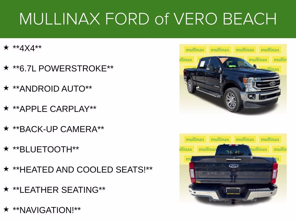 2021 Blue Metallic Ford Super Duty F-250 SRW Lariat 4X4 Truck