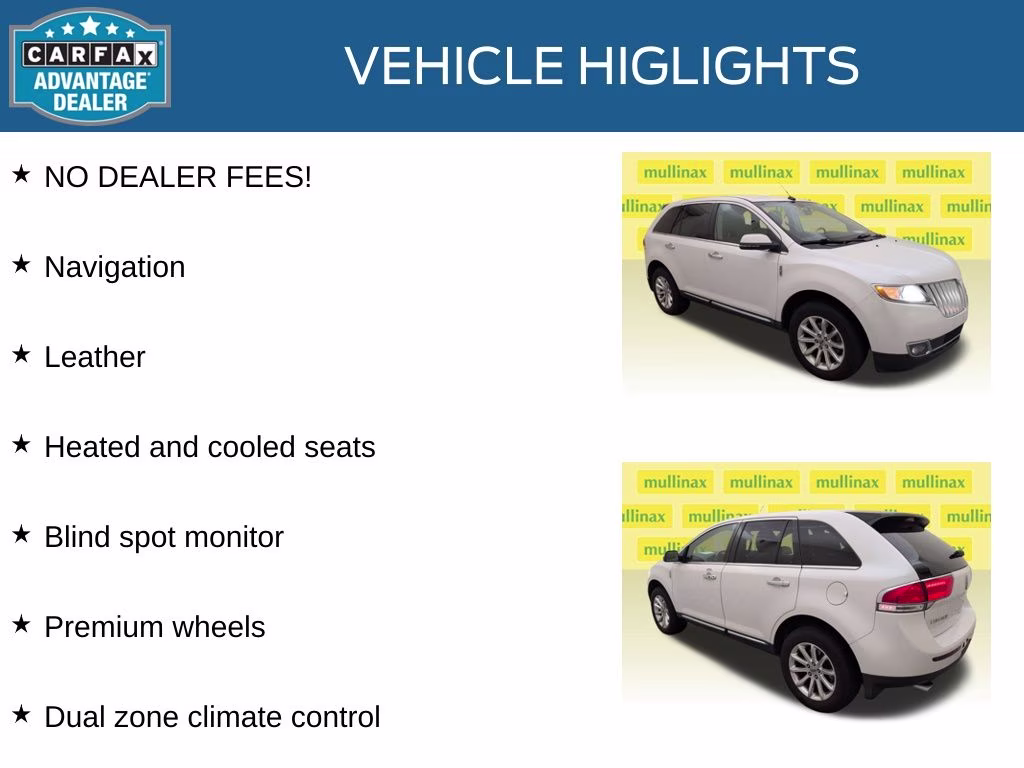 2015 White Platinum Metallic Tri-Coat Lincoln MKX Base FWD SUV