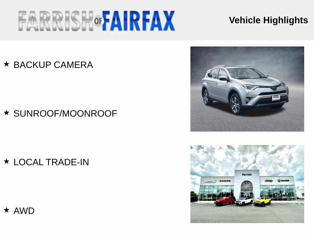 2017 Silver Sky Metallic Toyota RAV4 XLE AWD SUV