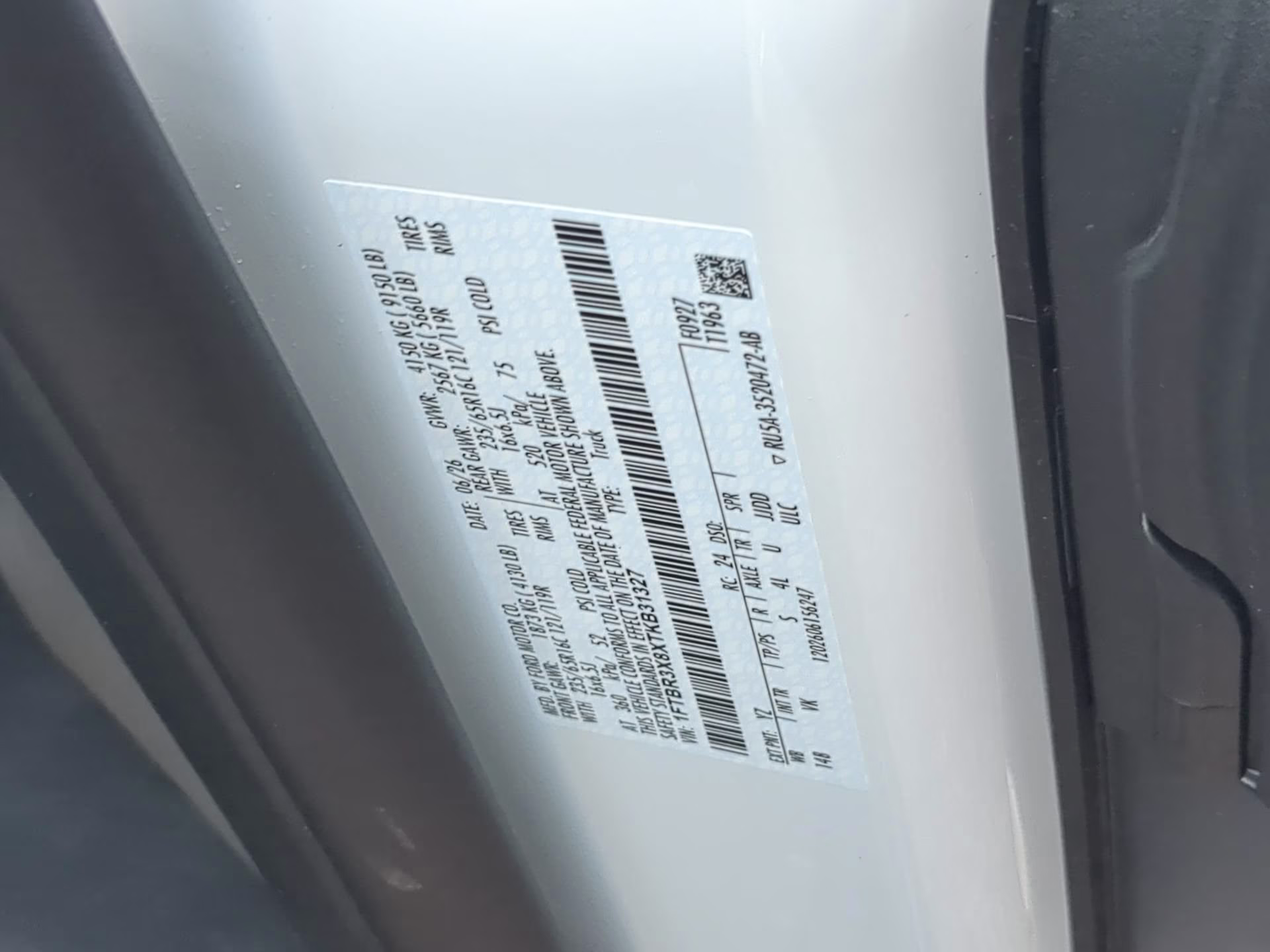2026 Oxford White Ford Transit Cargo Van XL RWD Van