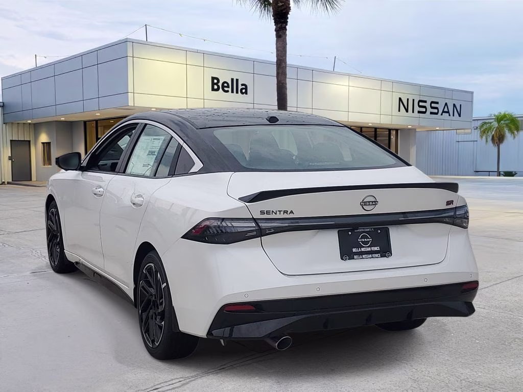 2026 Aspen White/Super Black Nissan Sentra SR FWD Sedan