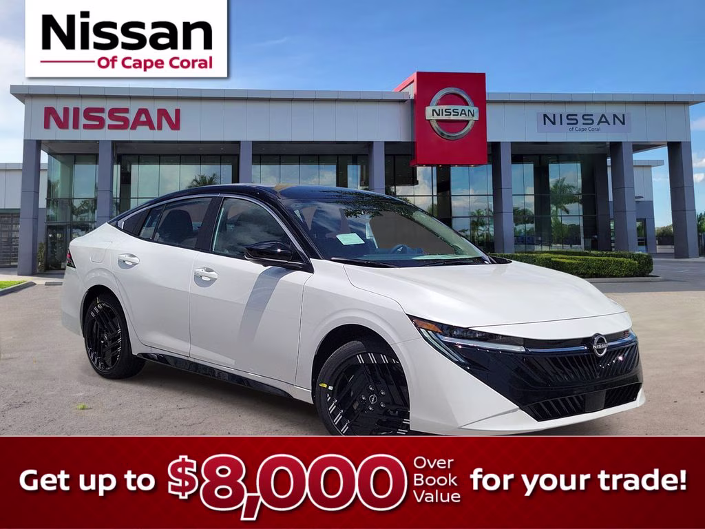 2026 Aspen White/Super Black Nissan Sentra SR FWD Sedan