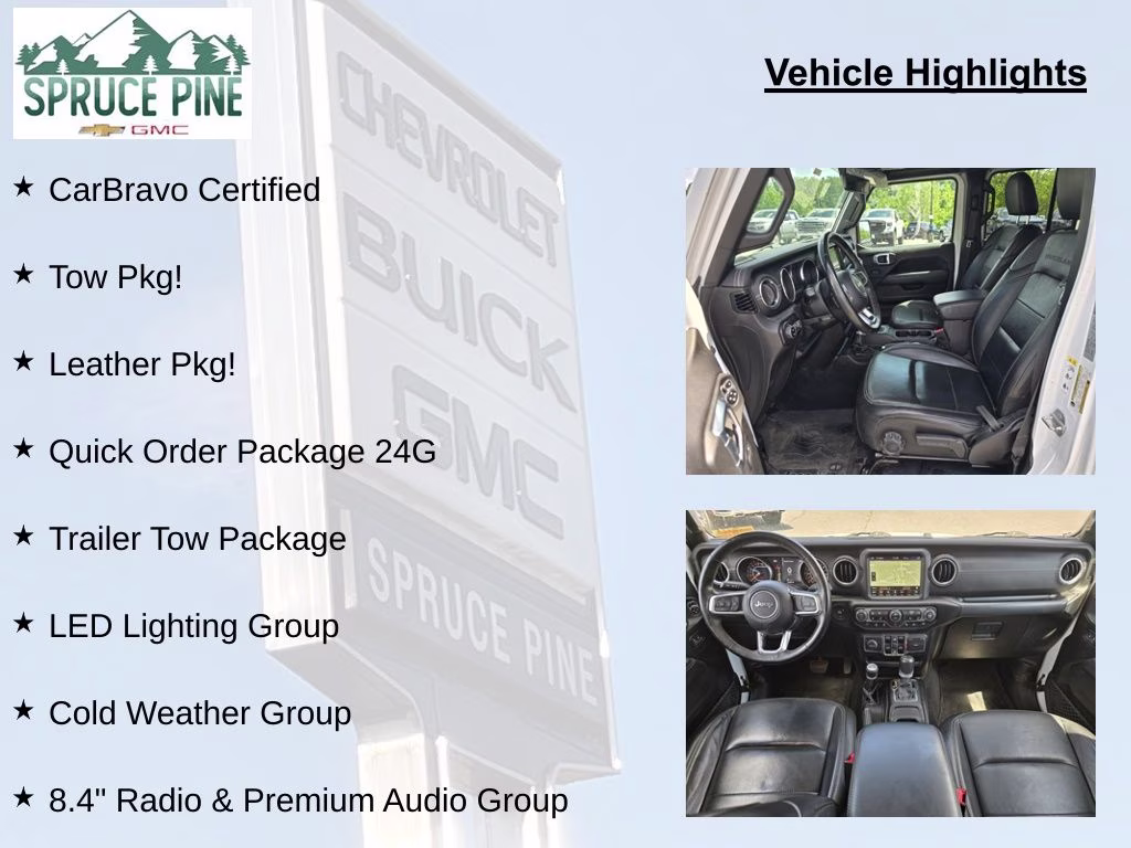 2020 Bright White Clearcoat Jeep Gladiator Overland 4X4 Truck