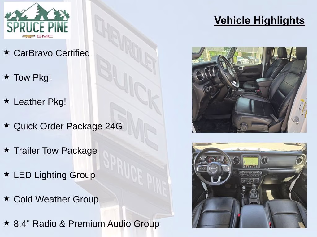 2020 Bright White Clearcoat Jeep Gladiator Overland 4X4 Truck