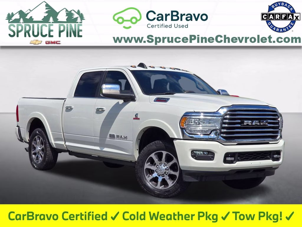 2021 Pearl White Ram 2500 Longhorn 4X4 Truck