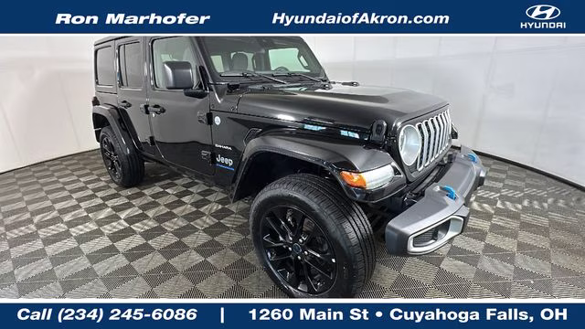 2024 Black Clearcoat Jeep Wrangler Sahara 4xe 4X4 SUV