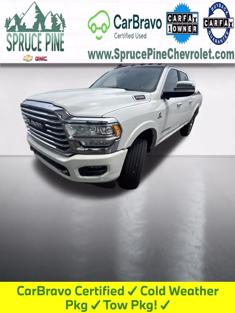 2021 Pearl White Ram 2500 Longhorn 4X4 Truck