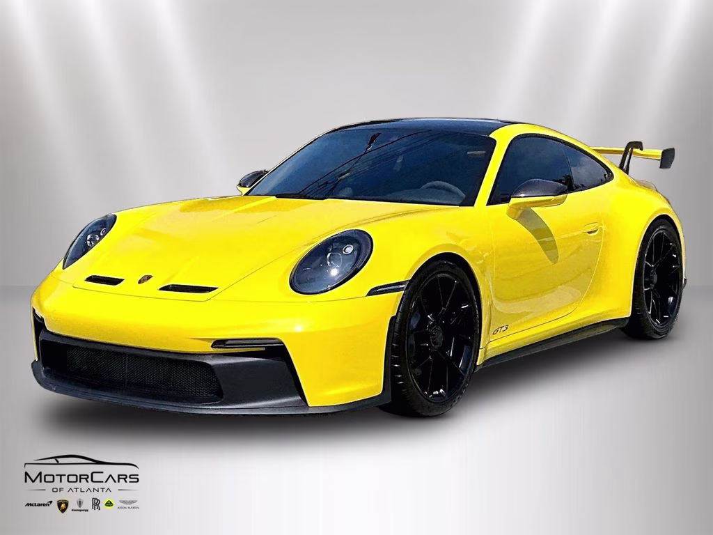 2022 Racing Yellow Porsche 911 GT3 Carbon Fiber Roof RWD Coupe