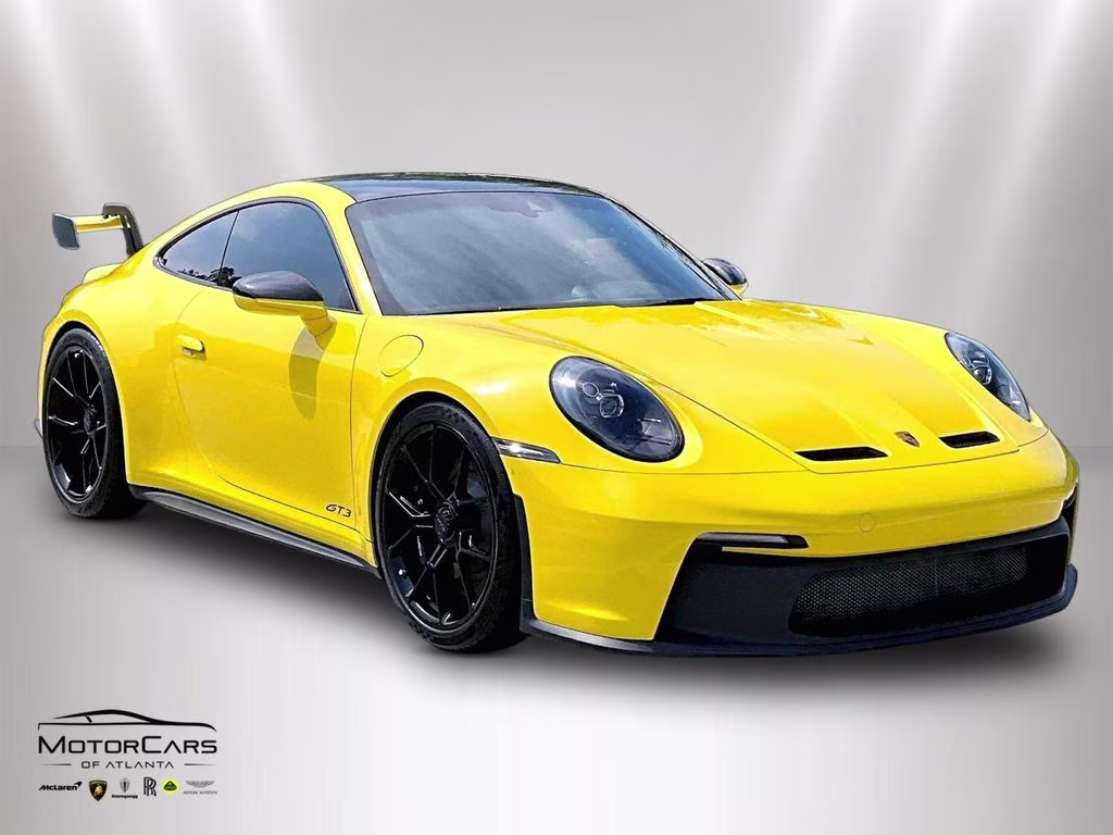 2022 Racing Yellow Porsche 911 GT3 Carbon Fiber Roof RWD Coupe